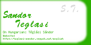 sandor teglasi business card